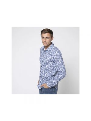 Camisa de flores con estampado Desoto azul