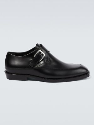 Zapatos brogues de cuero con hebilla Dries Van Noten negro