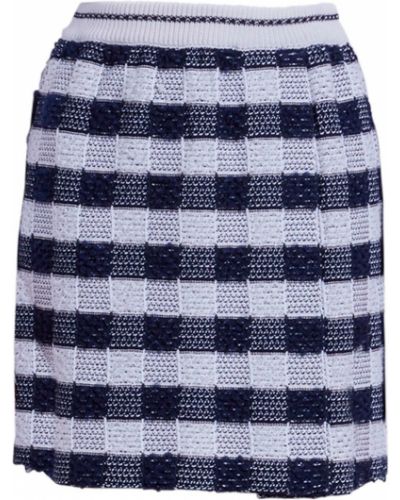 Kostkované bavlněné pletená sukně Thom Browne