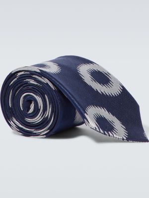 Копринена вратовръзка с принт Comme Des Garã§ons Homme Deux синьо