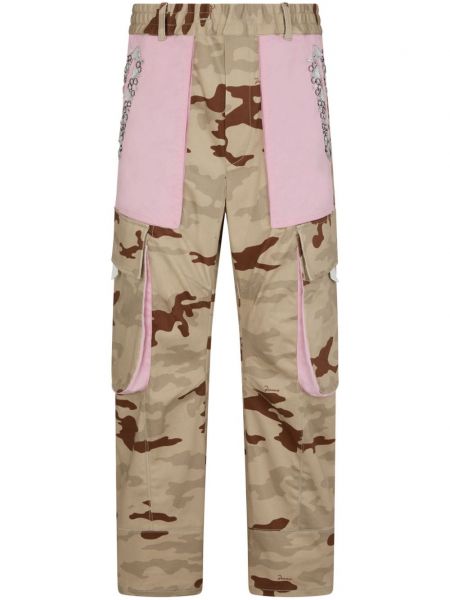 Pantaloni cargo cu imagine cu model camuflaj Dsquared2