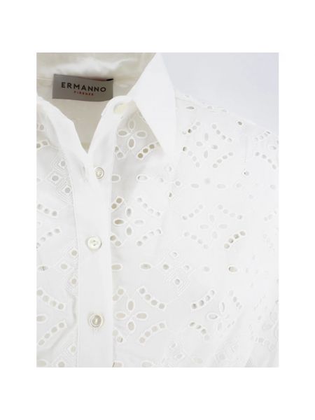 Blusa de algodón Ermanno Scervino blanco
