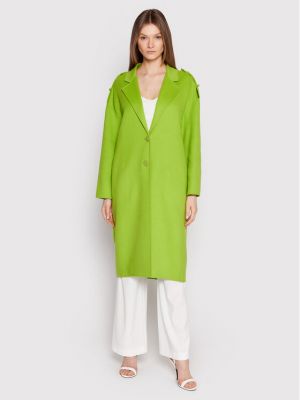Μάλλινο παλτό χειμωνιάτικο Patrizia Pepe πράσινο