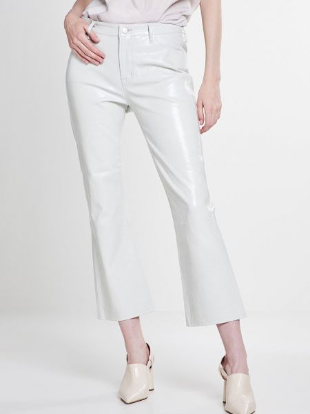 Spodnie skórzane J-brand białe