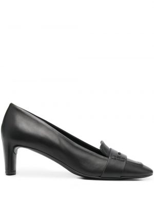 Skinn loafers Del Carlo svart