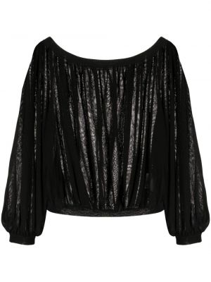 Прозрачна блуза Chanel Pre-owned черно