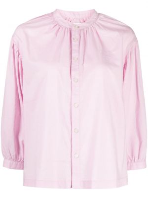 Bluză cu broderie din bumbac Chocoolate roz