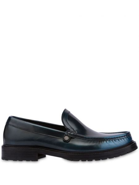 Δερμάτινα loafers Moschino μπλε