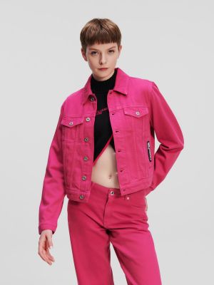 Geacă de blugi Karl Lagerfeld Jeans roz