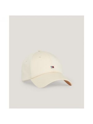 Gorra de algodón Tommy Hilfiger beige