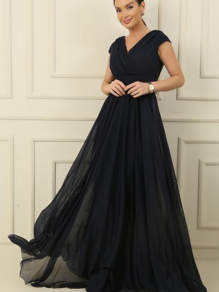 Μάξι φόρεμα από σιφόν από τούλι By Saygı