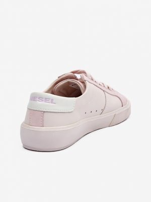 Bőr sneakers Diesel rózsaszín