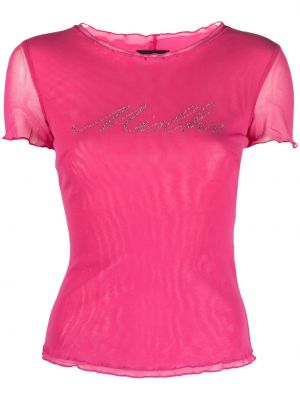 Koszulka z siateczką Misbhv różowa