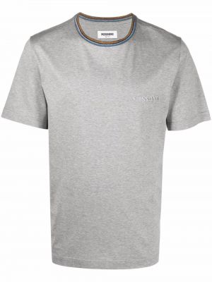 Camiseta con bordado Missoni gris