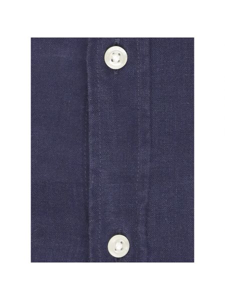 Camisa de lino Woolrich azul