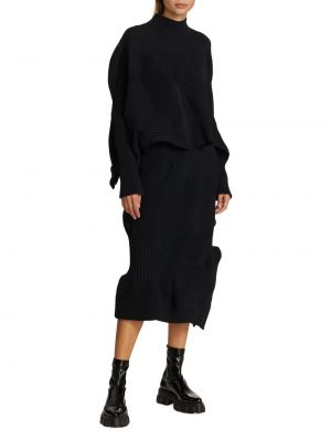 Плиссированная юбка Issey Miyake черная