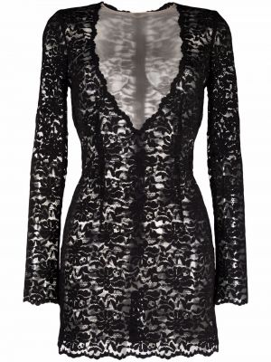 Mini vestido de encaje Dolce & Gabbana negro