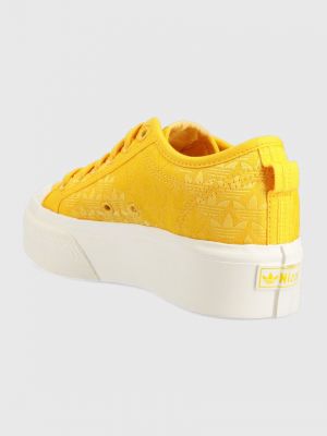 Pantofi cu platformă Adidas Originals galben