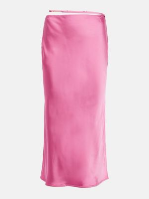 Midi sukně Jacquemus růžové