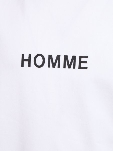 Kokvilnas t-krekls ar apdruku Comme Des Garçons Homme balts