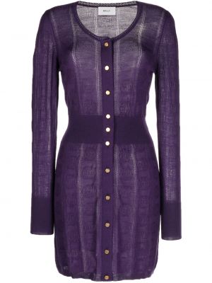 Rochie de lână din jacard Bally violet