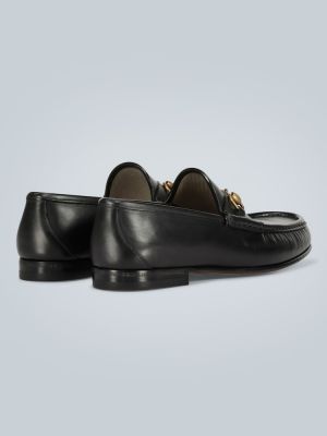 Loafers di pelle Gucci nero