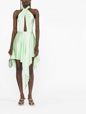 Sukienka midi asymetryczna Stella Mccartney zielona