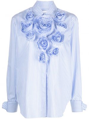 Koszula w paski w kwiatki z nadrukiem Viktor & Rolf