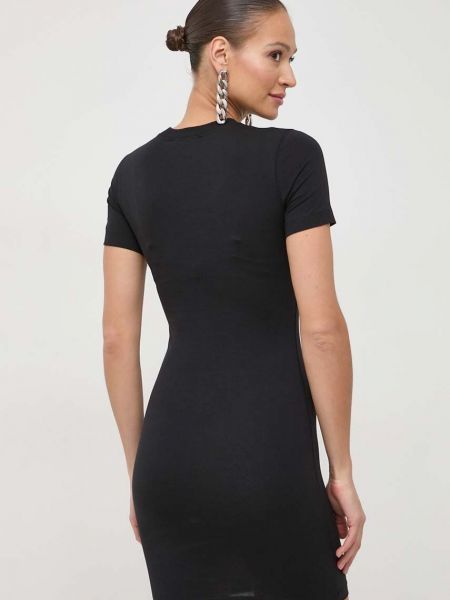 Bavlněné mini šaty Versace Jeans Couture černé