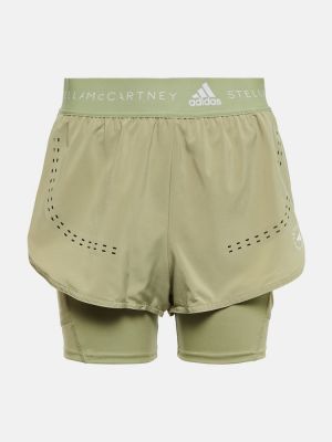 Pantaloncini con motivo a stelle Adidas By Stella Mccartney verde