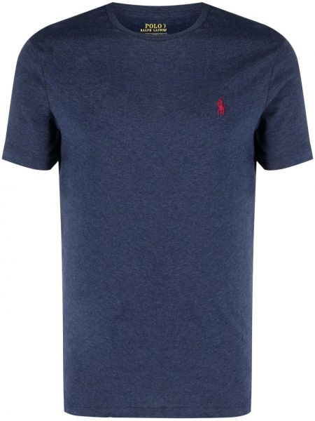 Карирана поло тениска от рипсено кадифе Polo Ralph Lauren синьо