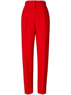 Spodnie wełniane Tory Burch czerwone