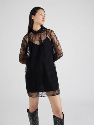 Mini šaty Sisley čierna