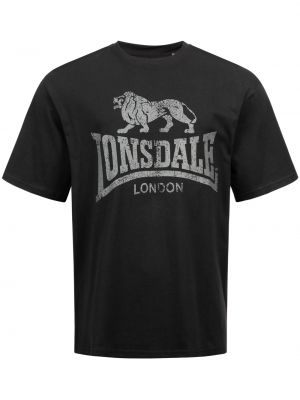 Oversize polo krekls Lonsdale melns
