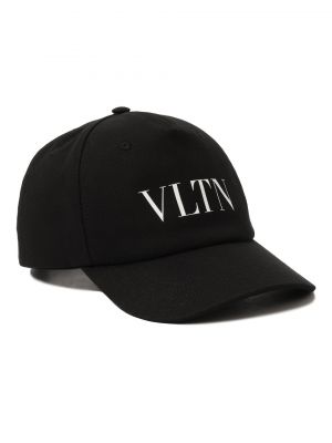 Хлопковая кепка Valentino черная