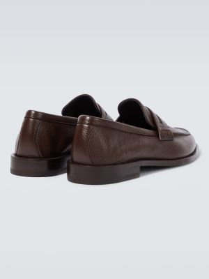 Pantofi loafer din piele Manolo Blahnik maro