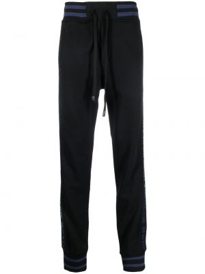 Pruhované sportovní kalhoty Versace Jeans Couture černé