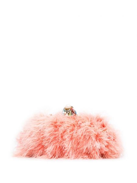 Lančane torbe sa perjem Dolce & Gabbana Pre-owned ružičasta
