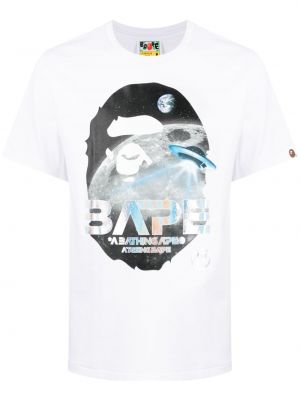 T-shirt di cotone A Bathing Ape® bianco