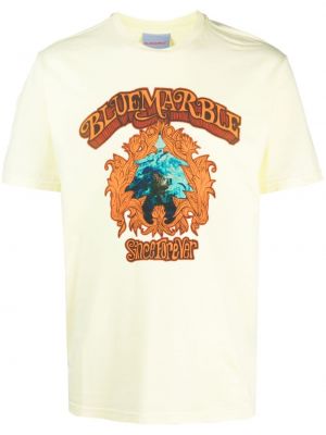 T-shirt con stampa Bluemarble giallo