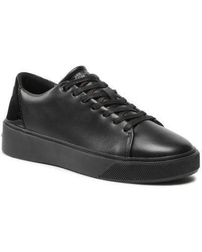 Pantofi sport jos cu șireturi din dantelă Calvin Klein negru
