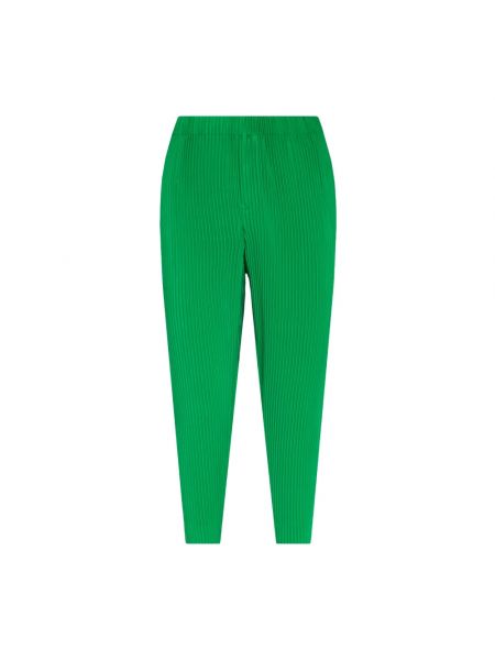 Spodnie plisowane Issey Miyake zielone