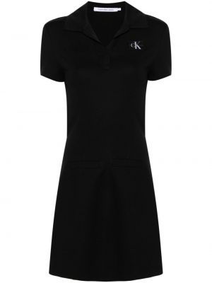 Džerzej šaty Calvin Klein čierna