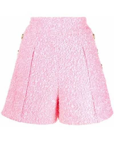 Tweed shorts Balmain rosa