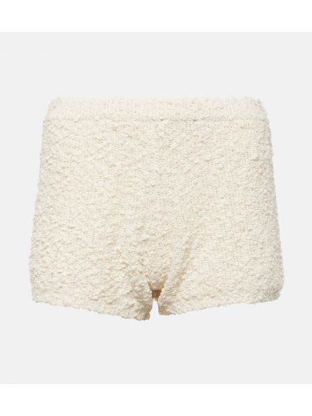 Pantalones cortos de algodón de punto Magda Butrym blanco