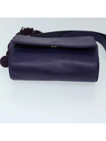 Bolso cruzado de cuero Versace Pre-owned violeta