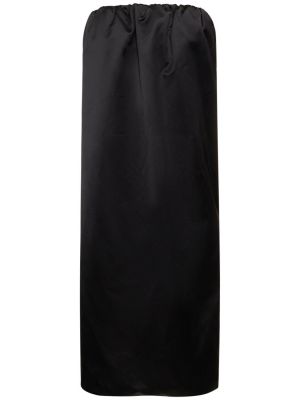 Viskózové bavlnené midi šaty Khaite čierna