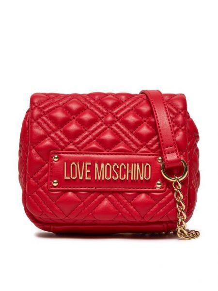 Listová kabelka Love Moschino červená