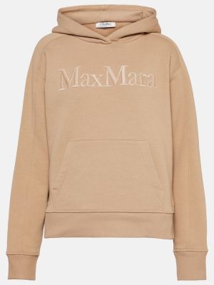 Džersis džemperis su gobtuvu 's Max Mara smėlinė
