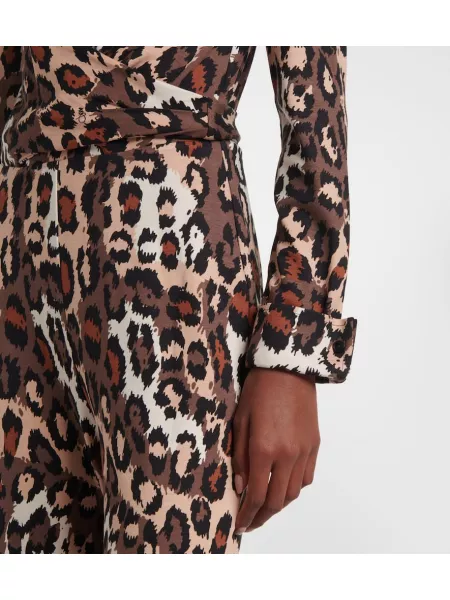 Leopar baskılı tulum Diane Von Furstenberg kahverengi